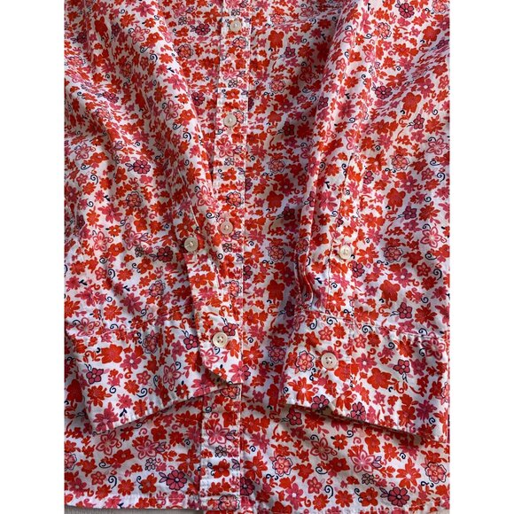 Banana Republic Women’s XL Pink Floral Button-Up Shirt Classic Fit Casual Comfy - Picture 13 of 13